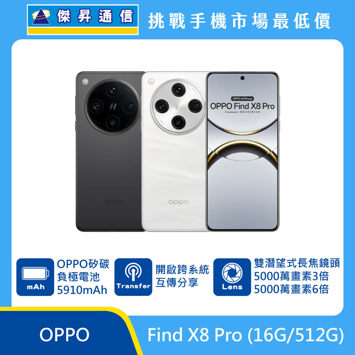 OPPO Find X8 Pro (16G/512G) 即將上市